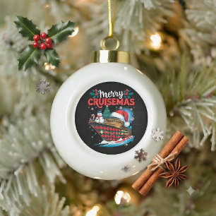Fröhliche Cruisemas Lustige Familienweihnachten Keramik Kugel-Ornament