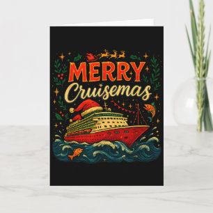 Fröhliche Cruisemas Lustige Weihnachts-Kreuzfahrt Karte