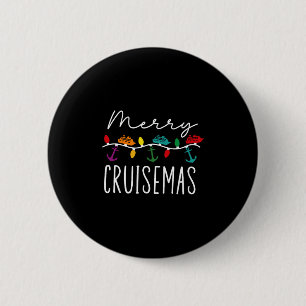 Fröhliche Cruisemas Weihnachtsurlaubsreise Familie Button