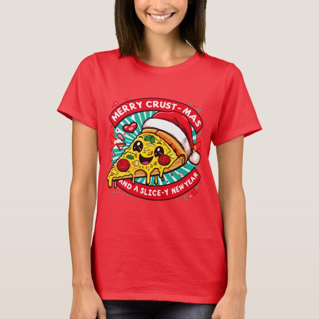 Fröhliche Crust-mas und schöne neue Weihnachten T-Shirt (Vorderseite)