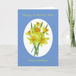 Fröhliche Daffodils St. David's Day Personalisiert Karte