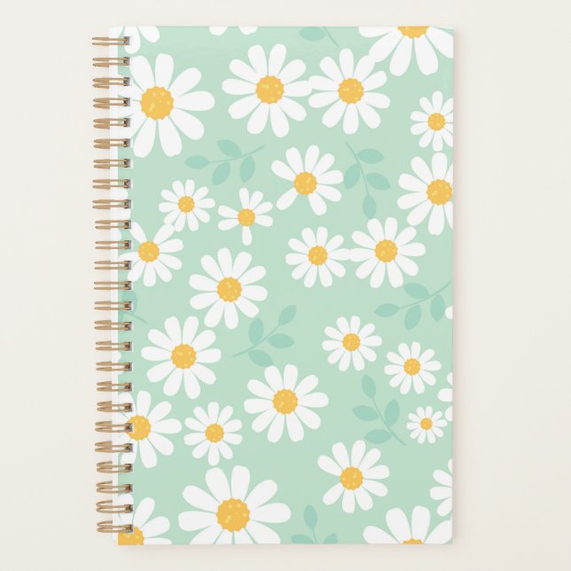Fröhliche Daisy Floral Planner Cover Planer (Vorderseite)