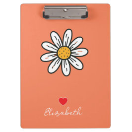 Fröhliche Daisy Illustration - Niedliches Retro-De Klemmbrett