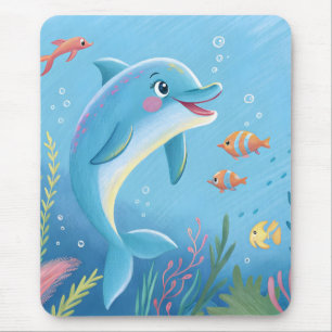 Fröhliche Delfin-Momente Mousepad