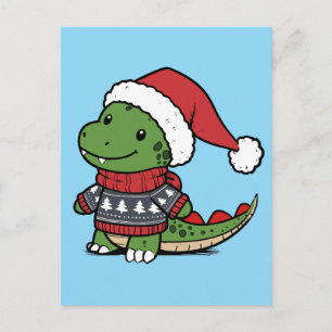 Fröhliche Dinomas Weihnachten Dino Postkarte