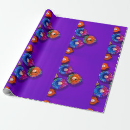 fröhliche Diwali farbenfrohe lila und andere Farbe Geschenkpapier