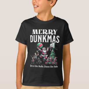Fröhliche Dunkmas lustiger Santa Sketll Weihnachts T-Shirt