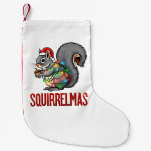Fröhliche Eichhörnchen-Weihnachten Lustige Weihnac Kleiner Weihnachtsstrumpf