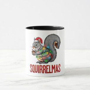 Fröhliche Eichhörnchen-Weihnachten Lustiger Weihna Tasse