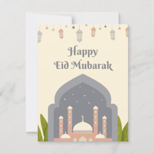 Fröhliche Eid Mubarak Islamische Grüße Feiertagskarte