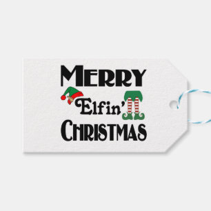 Fröhliche Elfen-Weihnachten Geschenkanhänger