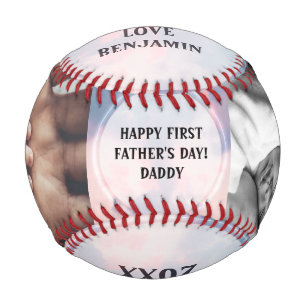 Fröhliche erste Vater-Typografie  Benutzerdefinier Baseball