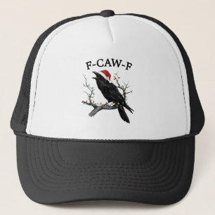 Fröhliche F-Caw-F Lustiges Weihnachten Schwarze Kr Truckerkappe