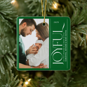 Fröhliche Familie zu Dritt Schwangerschaftsfoto Ke Keramikornament