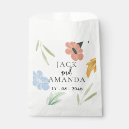 Fröhliche farbenfrohe Blumenpackung Geschenktütchen