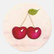 fröhliche farbenfrohe Kirschkleber