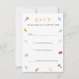 Fröhliche, farbenfrohe UAWG RSVP Karte