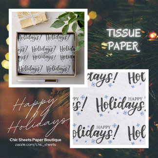 Fröhliche Feiertage Design-Tissue-Papier Seidenpapier