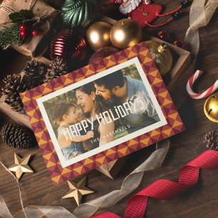 Fröhliche Feiertage Retro-Mittelalter-Foto Feiertagskarte