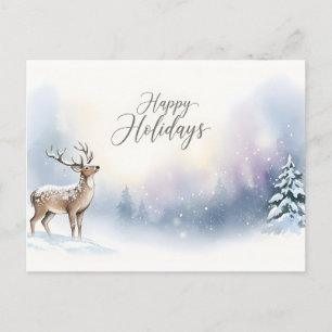 Fröhliche Feiertage Winterwald-Gruß Postkarte