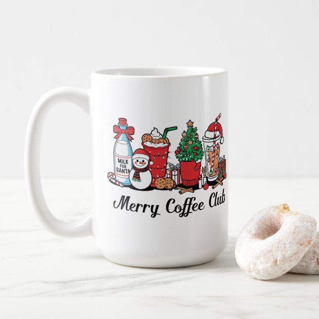 Fröhliche Feiertagskuchen Kaffeetasse (Mit Donut)