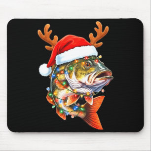 Fröhliche Fisch-Weihnachten Lustige B Angeln Weihn Mousepad