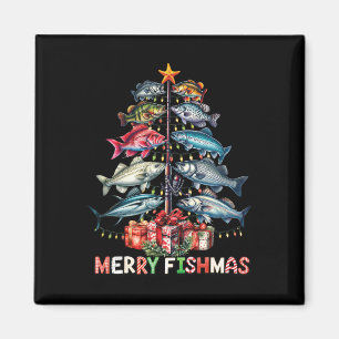 Fröhliche Fisch-Weihnachten Lustige Weihnachtsbaum Magnet