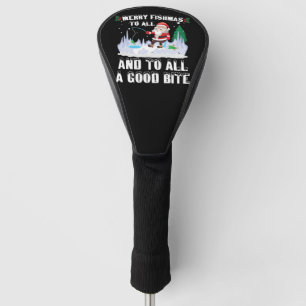 Fröhliche Fisch-Weihnachten Lustiger Fisch Angel-F Golf Headcover
