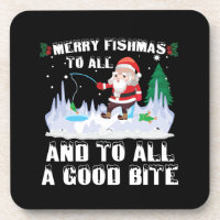 Fröhliche Fisch-Weihnachten Lustiger Fisch Angler