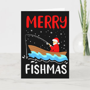 Fröhliche Fisch-Weihnachten Lustiger Weihnachten S Karte