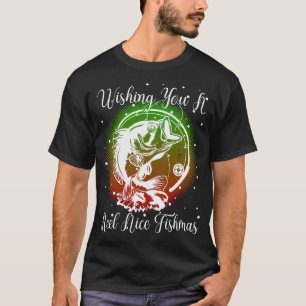 Fröhliche Fisch-Weihnachten Lustiges Angeln Weihna T-Shirt