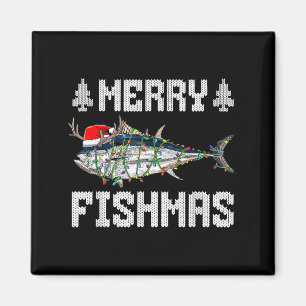 Fröhliche Fisch-Weihnachten Thunfisch Weihnachten Magnet