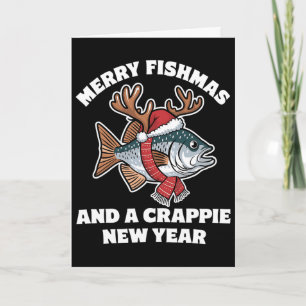 Fröhliche Fisch-Weihnachten und ein Schleie neues Karte