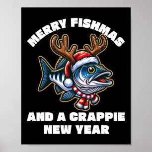 Fröhliche Fisch-Weihnachten und ein Schleien-reich Poster