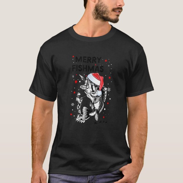 Fröhliche Fischmas T-Shirt (Vorderseite)