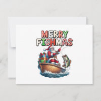 Fröhliche Fischweihnachten Santa Angler Lustiger F