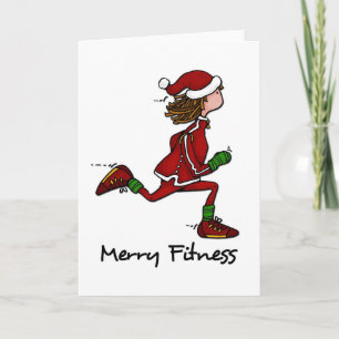 fröhliche Fitness Feiertagskarte