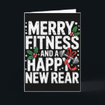 Fröhliche Fitness Frohes Neues Hinterteil Workout  Karte<br><div class="desc">Fröhliche Fitness Frohes Neues Hinterteil Workout Fitmas Weihnachten</div>