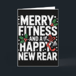 Fröhliche Fitness Frohes Neues Hinterteil Workout  Karte<br><div class="desc">Fröhliche Fitness Frohes Neues Hinterteil Workout Fitmas Weihnachten</div>