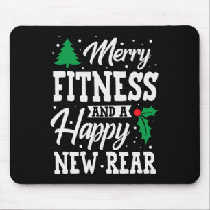 Fröhliche Fitness glücklich Neues Rück Workout Wei Mousepad