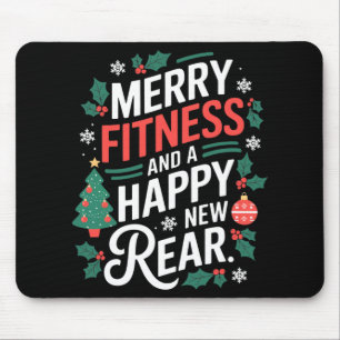 Fröhliche Fitness und ein glückliches neues Hinter Mousepad