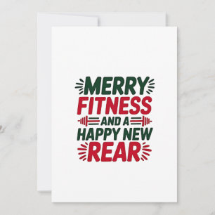 Fröhliche Fitness und Glück Neue Fitness Weihnacht Einladung