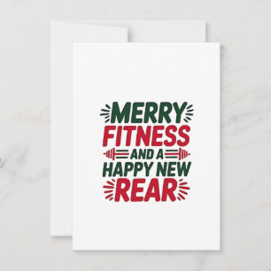 Fröhliche Fitness und Glück Neue Fitness Weihnacht Einladung