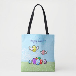 Fröhliche fliegende Ostereier Tasche