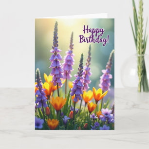 Fröhliche Florale Glow-Karte Karte
