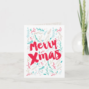 Fröhliche Foliage-Weihnachts-Geschenkkarten-Halter Einladung