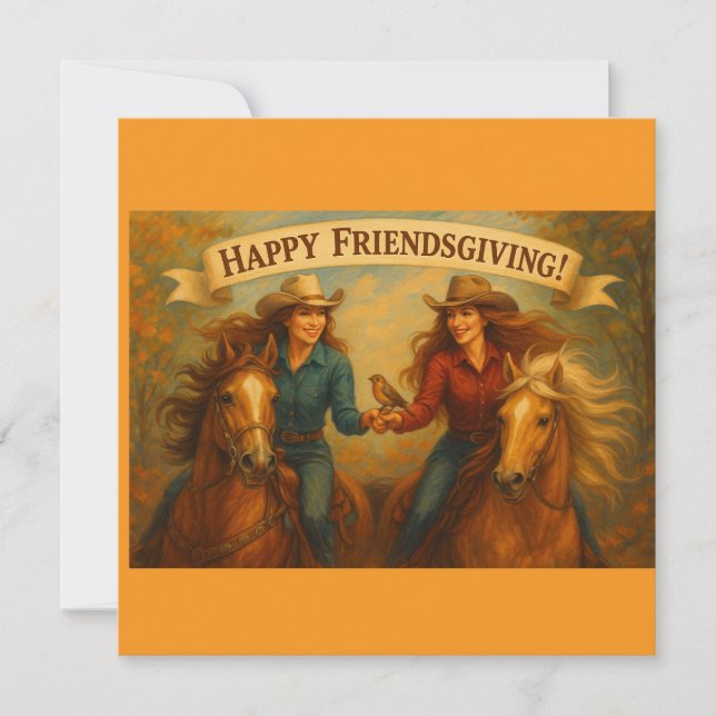 Fröhliche FriendsGiving-Einladung Save The Date (Vorderseite)