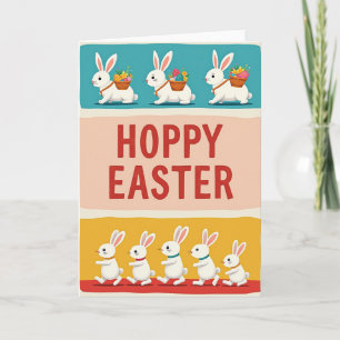 Fröhliche Frühlings-Tierparty-Karte Karte