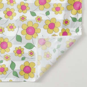 Fröhliche Frühlingscartoon-Blumenkinder malen Wandteppich