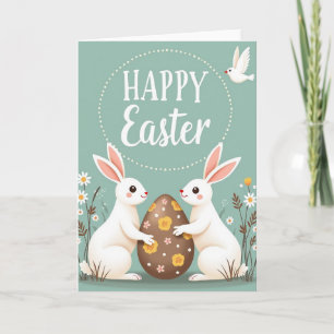 Fröhliche Frühlingshasenkarte Karte